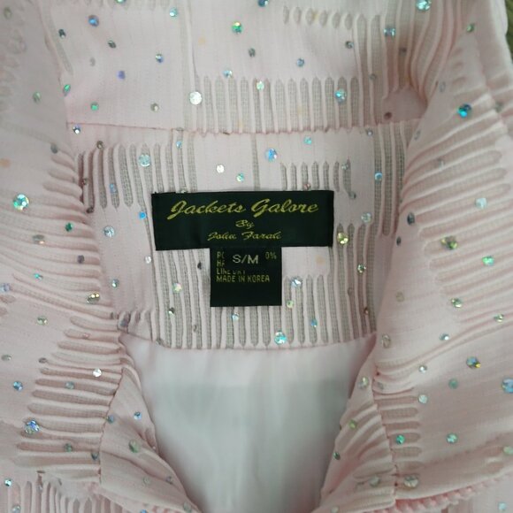 (EUC) Women's Sequin Light Jacket (Pink) - Picture 3 of 5